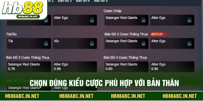 Chọn đúng kiểu cược phù hợp với bản thân