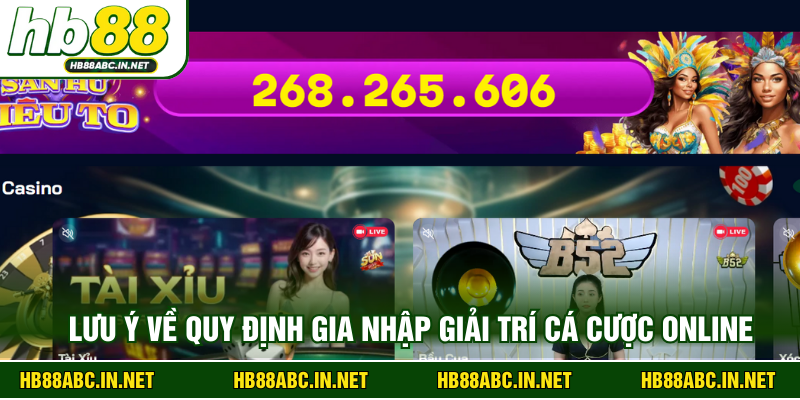 Lưu ý về quy định gia nhập giải trí cá cược online